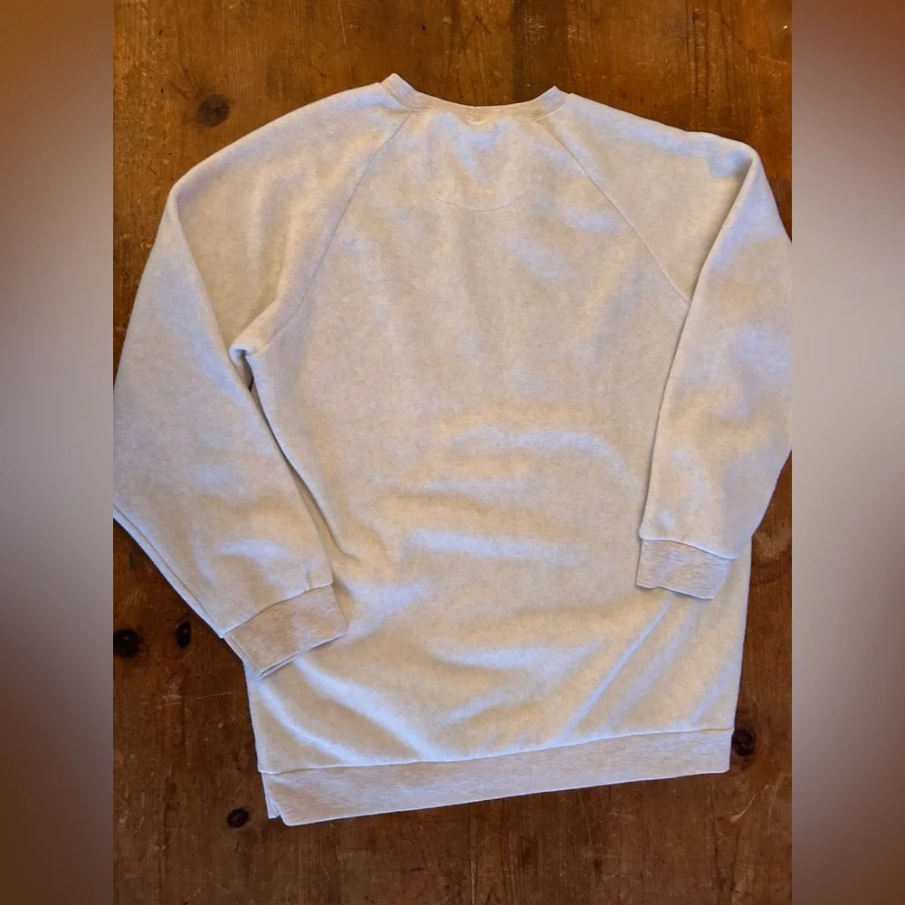 Muji women’s smooth fleece ivory loungewear sweatshirt. WARM and so soft. - Picture 3 of 8